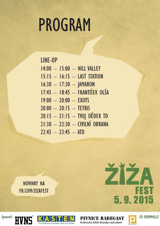 Žíža Fest 2015 Program