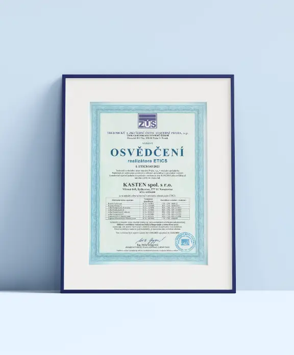 Osvědčování odborné způsobilosti firem provádějících vnější zateplení budov kontaktními zateplovacími systémy.