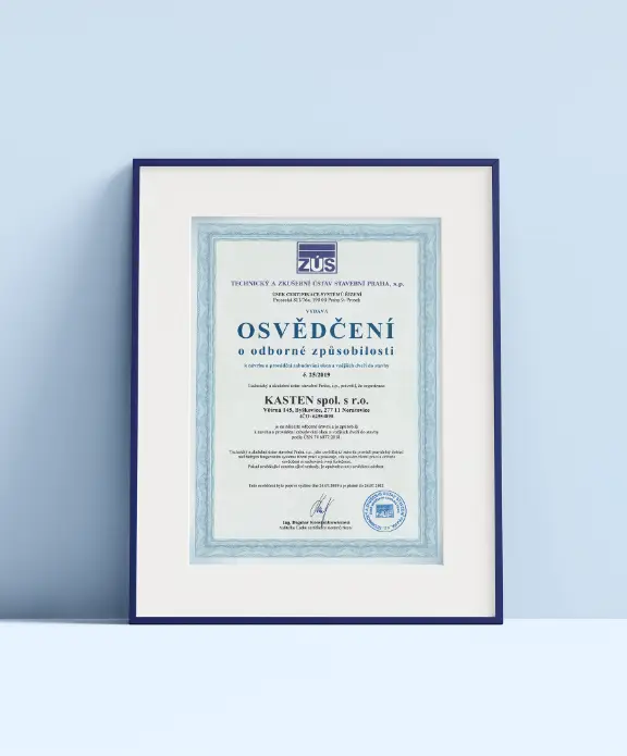 Osvědčení o odborné způsobilosti k  návrhu a provádění zabudování oken a vnějších dveří do stavby