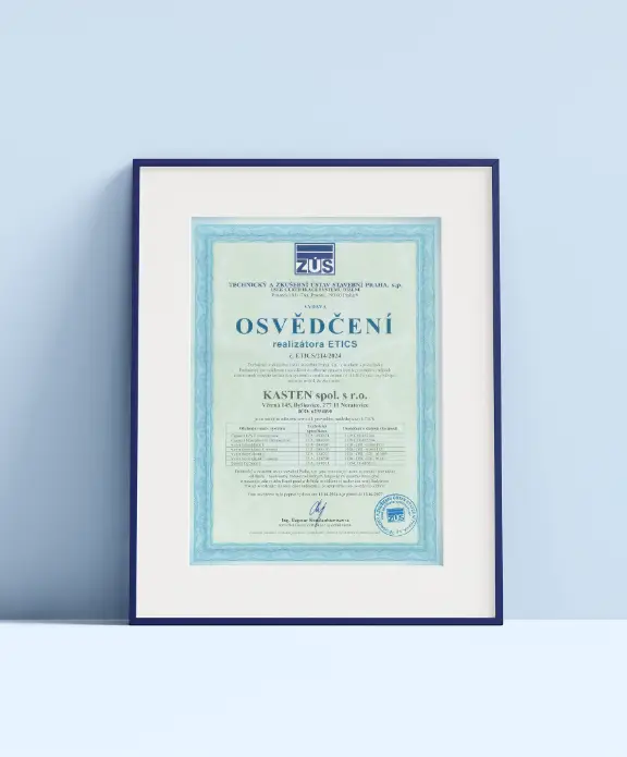 Osvědčení realizátora ETICS č. ETICS/214/2024